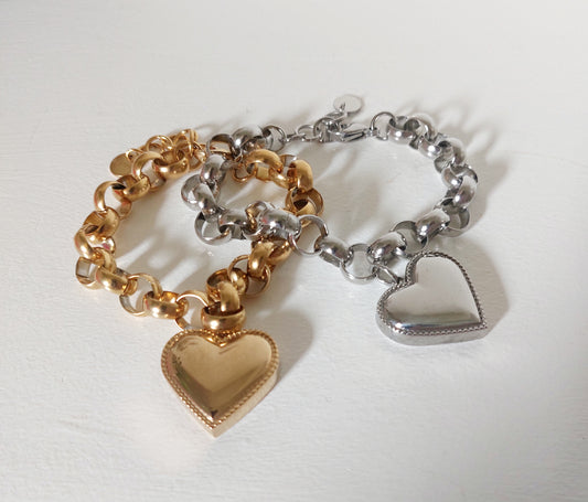 Bracciale con cuore pendente