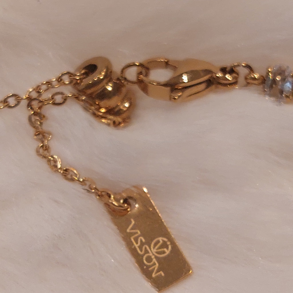 Collana Choker Minimalista con Strass – Chiusura a Cursore
