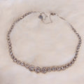 Collana Choker con Strass Scintillanti – Regolabile Argento e Oro