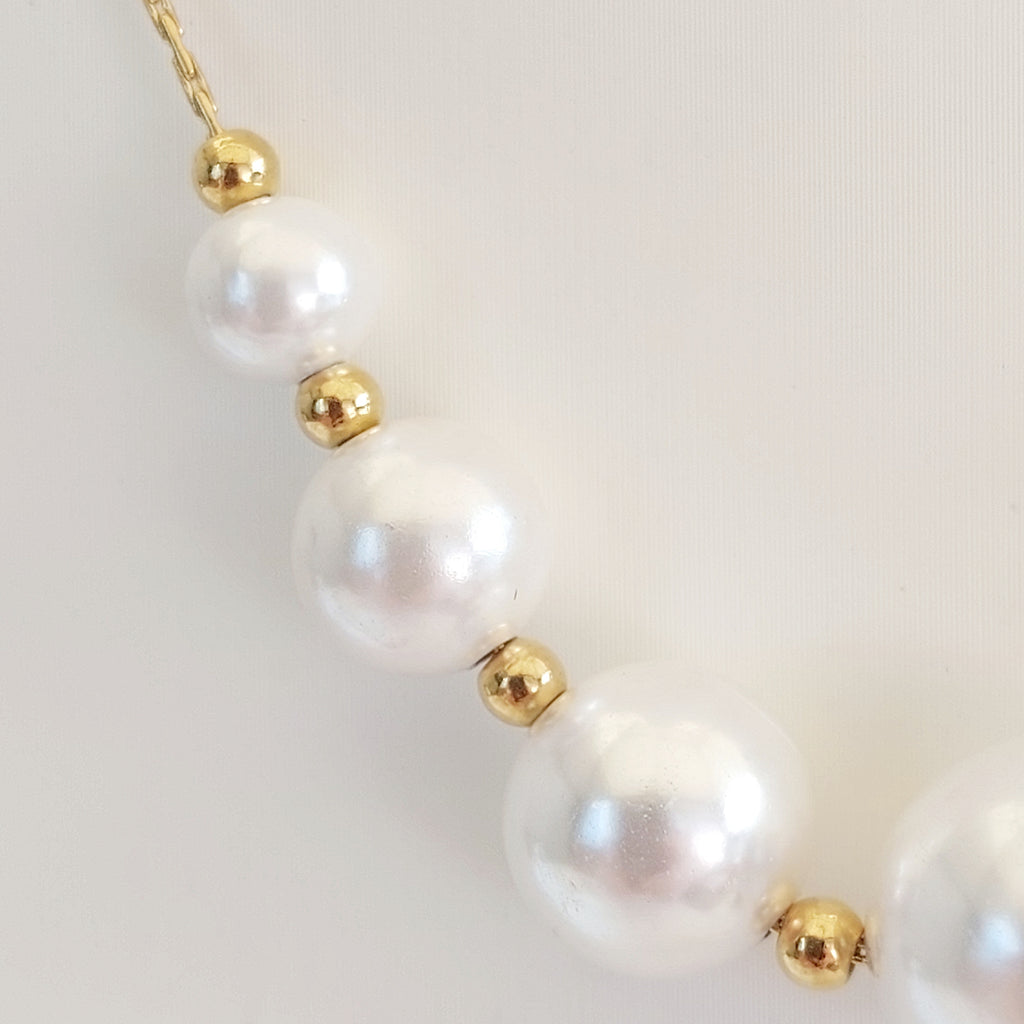 Collana Perle in Acciaio Inossidabile – Gold e Silver
