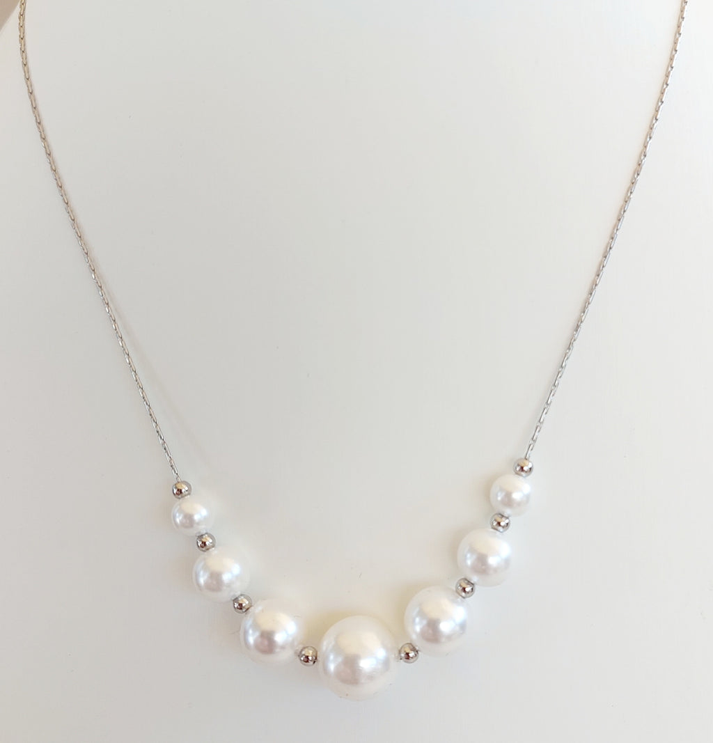 Collana Perle in Acciaio Inossidabile – Gold e Silver