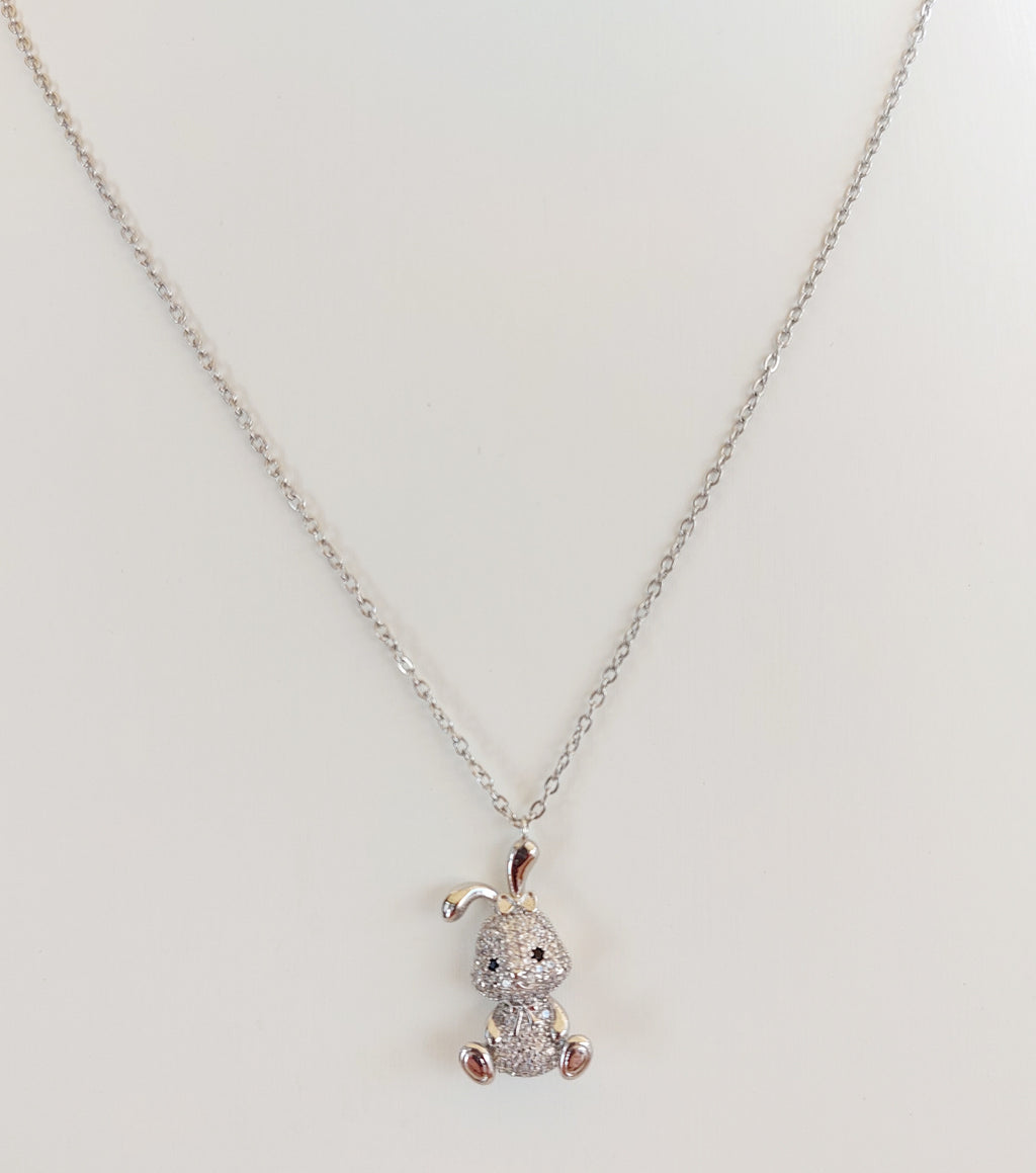 Collana Coniglietto in Acciaio Inossidabile – Argento