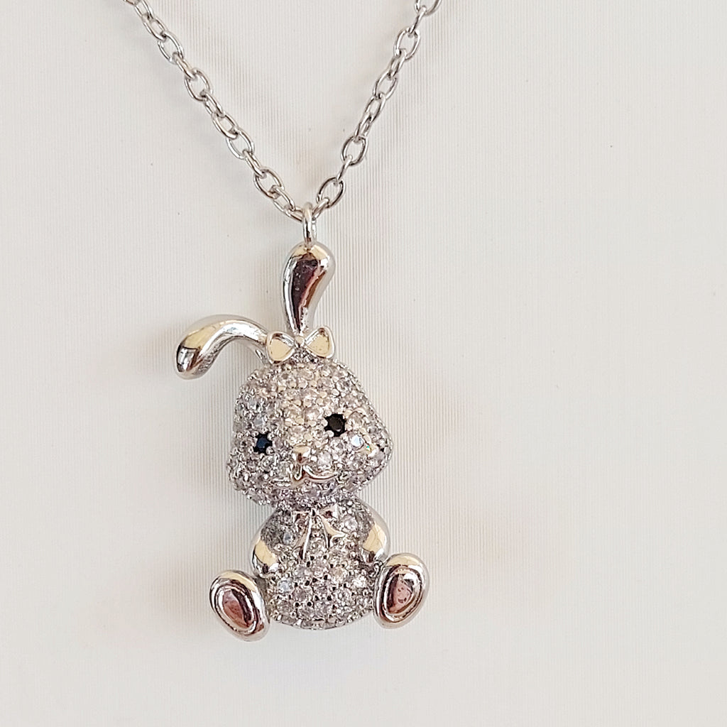 Collana Coniglietto in Acciaio Inossidabile – Argento