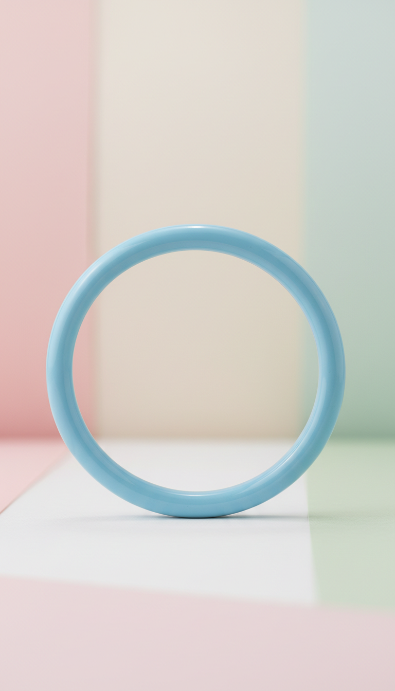 Bracciale minimalista finitura blu ghiaccio