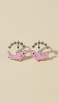 Orecchini a cerchio firma Pink Shark