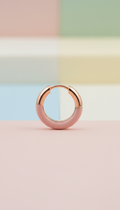 Orecchini a cerchio smalto rosa tenue