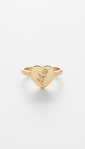 Anello chevalier cuore dorato