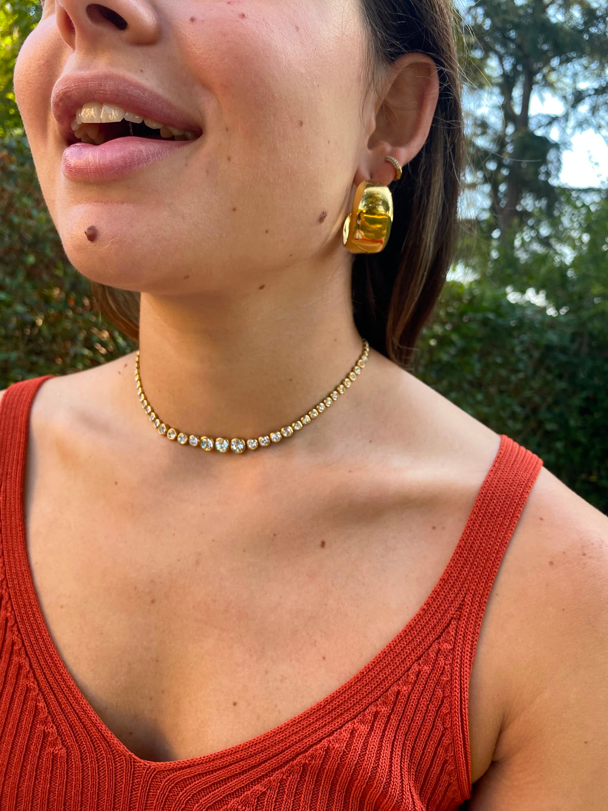 Orecchini Cerchio larghi in Acciaio Inossidabile – Gold e Silver